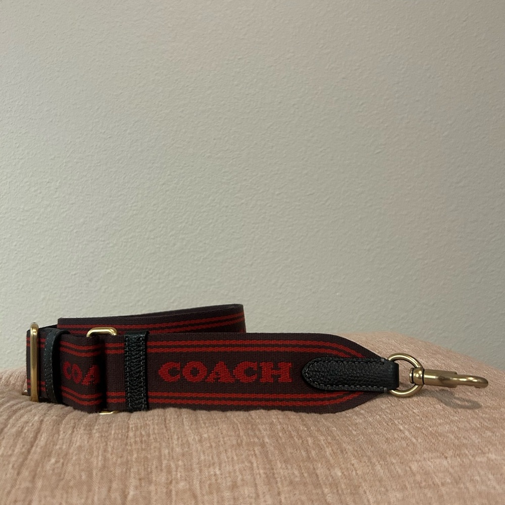 Brand New: COACH signature bag strap with gold hardware